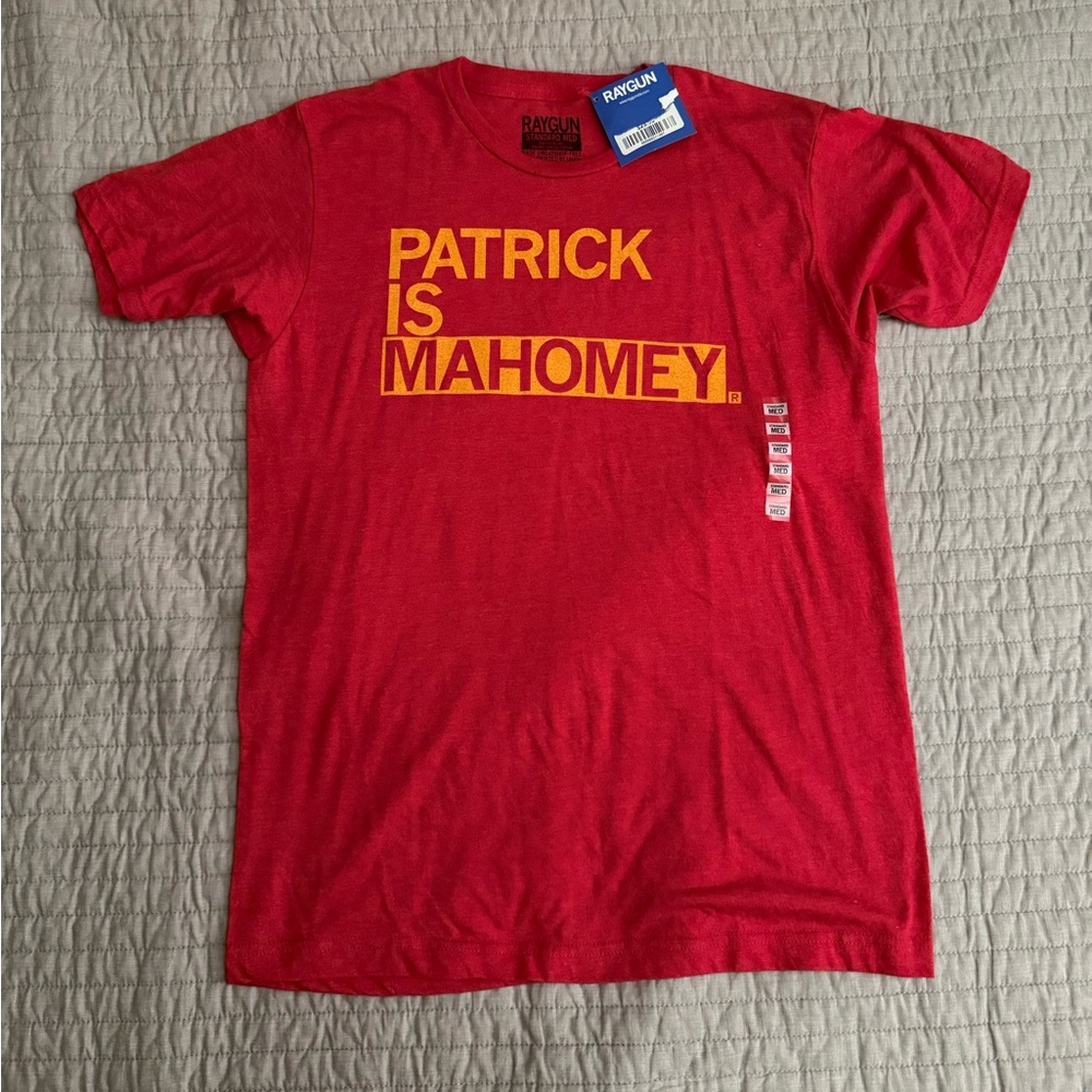 Raygun Patrick Mahomes Kansas City Chiefs Red Graphic Tee for Men
